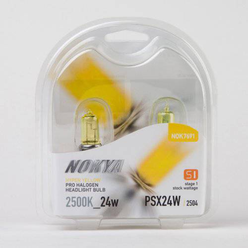 Nokya PSX24W 2504 포그라이트, 안개등 전구  하이퍼 Yellow 2500K 24W (Stage 1) NOK7691