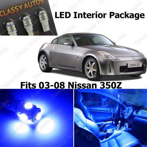 Classy Autos  닛산 350Z 블루 인테리어 LED 패키지 (5 피스)