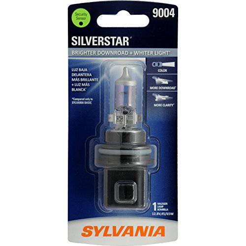SYLVANIA 9004 SilverStar 고성능 할로겐 헤드라이트전구, (포함 1 전구), 3700K-4200K (화이트) (9004ST.BP)