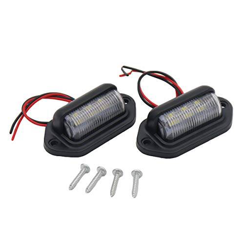 Eonstime 12V/ 24V 6 SMD LED 특허 플레이트 램프 라이트 트럭 SUV 트레일러 밴, 스텝 Courtesy 라이트, 돔/ 카고 라이트 or 언더 후드 라이트 2pcs