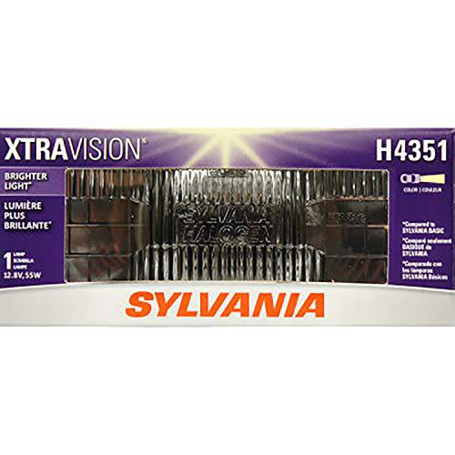 SYLVANIA - H4351 XtraVision 봉인 빔 헤드라이트, 전조등 - 할로겐 헤드라이트, 전조등 교체용 제공 More Downroad 시계 (포함 1 전구)
