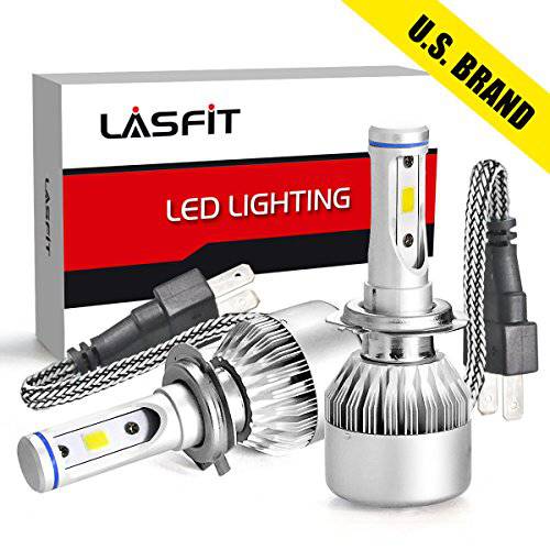 LASFIT H7 LED 헤드라이트전구, 전조등, 쿨 화이트 6000K LED 변환 키트, New LC 업그레이드 조절가능 하이 로우 빔 2pcs