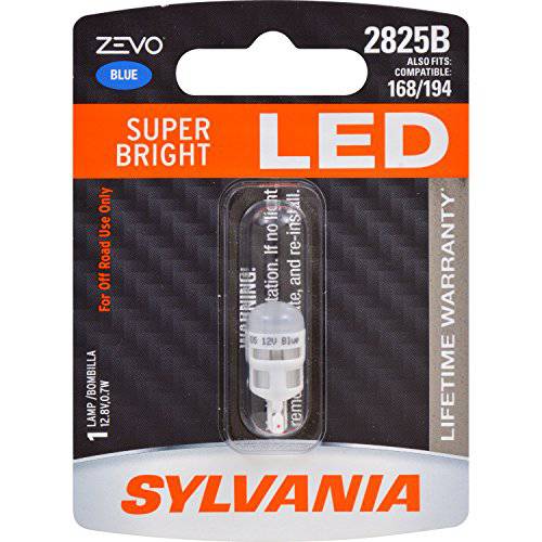 SYLVANIA - 2825 T10 W5W ZEVO LED 블루 전구 - 브라이트 LED 전구 Ideal 인테리어 라이트닝 포함 1 전구