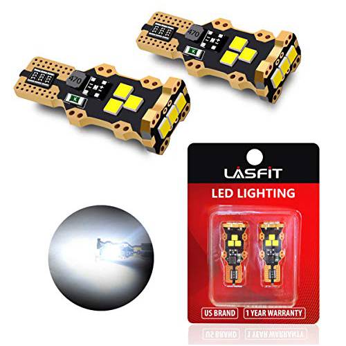 LASFIT 921 912 W16W LED 리버스 백업 트렁크 화물 라이트 전구, 화이트 라이트 1yr 워런티
