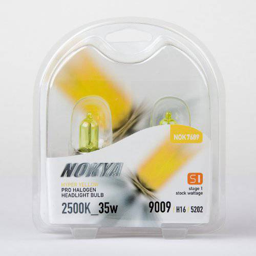 Nokya 9009/ H16/ 5202 헤드라이트전구, 전조등  하이퍼 Yellow 2500K 35W (Stage 1)