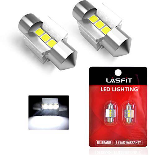 LASFIT 28MM DE3021 DE3022 LED 돔 맵 트렁크 화물 라이트 전구, 6000K 화이트 Light(2pcs)