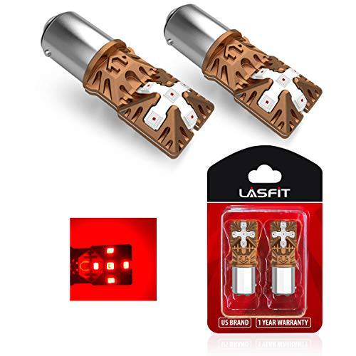LASFIT  레드 1157 2057 2357 7528 BAY15D LED 전구 극성 프리, 슈퍼 브라이트 하이 파워 LED 라이트, 사용 브레이크 테일라이트, 후미등,  방향지시등, Brilliant(Pack of 2)