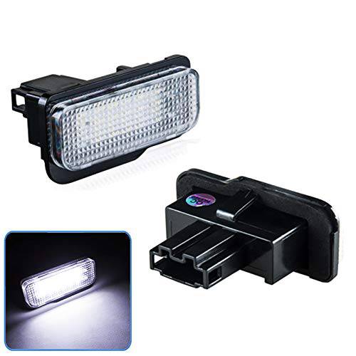 2pcs LED 특허 플레이트 라이트 램프 세트 Assemblies 화이트 6000K 18-SMD 12V 차량용 넘버 램프 C-Class W203/ E-Class W211/ S211/ CLS-Class W219