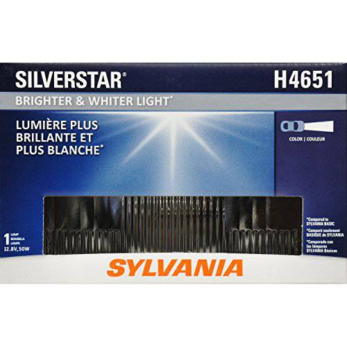SYLVANIA H6024 SilverStar 고성능 할로겐 봉인 빔 헤드라이트,전조등 (7 라운드) PAR56, (포함 1 전구), 화이트 (H6024ST.BX)