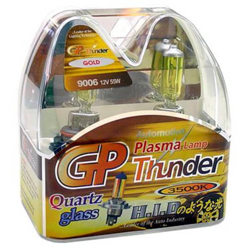 GP THUNDER Authentic 3500K 9006 HB4 55W JDM True 골든 Yellow 라이트 전구  포그라이트, 안개등 - 하이빔 - 로우 빔 - Day 시간 런닝 라이트S 호환가능한 혼다 포드 SGP35K-06
