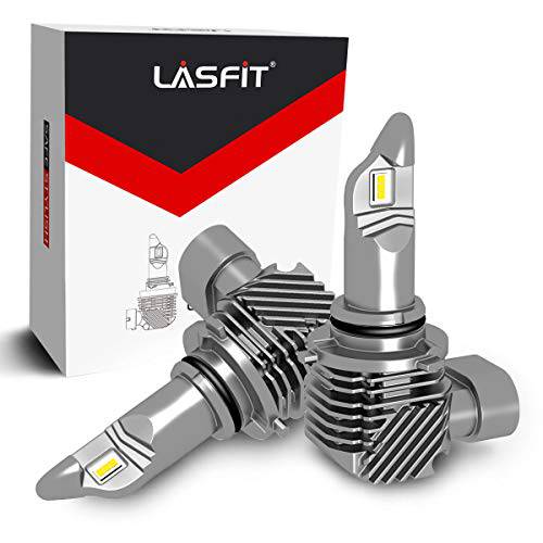 LASFIT 9140 9145 H10 LED 안개등 팬리스, 4000lm Per 세트, 6000K 쿨 화이트, 안개등S 교체용, 플러그 N 플레이, 팩 of 2