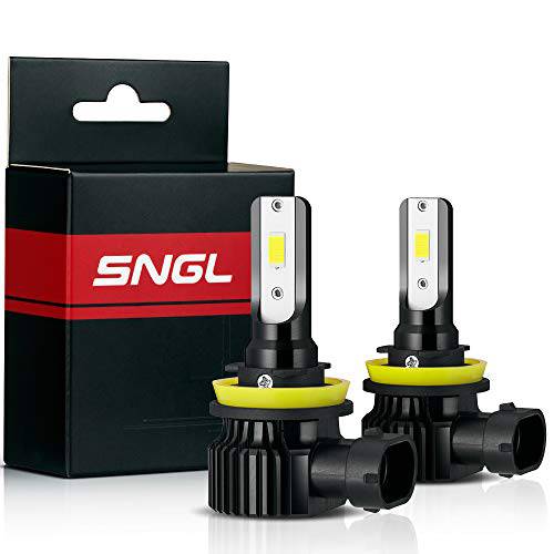SNGL H8 LED 안개등 6000K 화이트 5200LM 슈퍼 브라이트 맥스 84W 하이 파워  포그라이트, 안개등 or DRL(Pack of 2)