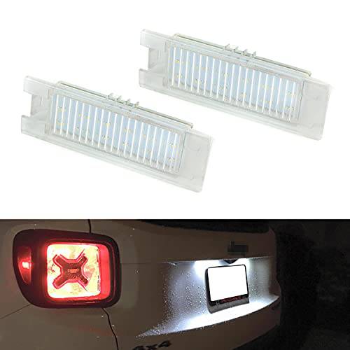 iJDMTOY OEM-Fit 3W 풀 LED 특허 플레이트 라이트 키트 호환가능한 2015-up 지프 레니게이드, 2016-up 명령 500X, 전원 by 18-SMD 제논 화이트 LED& Can-bus 에러 프리