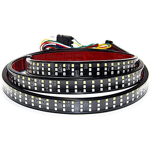 SOCAL-LED 1x 48 3열 LED 테일게이트 라이트 바 스트립 레드 화이트 Yellow 전환, 연속 회전 신호/ 리버스/ 브레이크/ 테일 라이트 키트