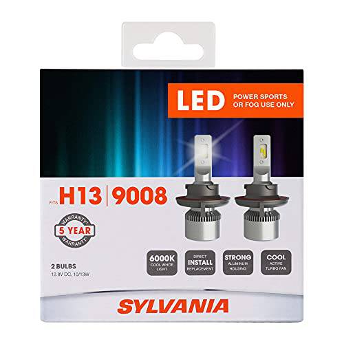 Sylvania H13 9008 LED 파워스포츠 헤드라이트전구, 전조등 Off-Road 사용 or 포그라이트, 안개등 - 2 팩