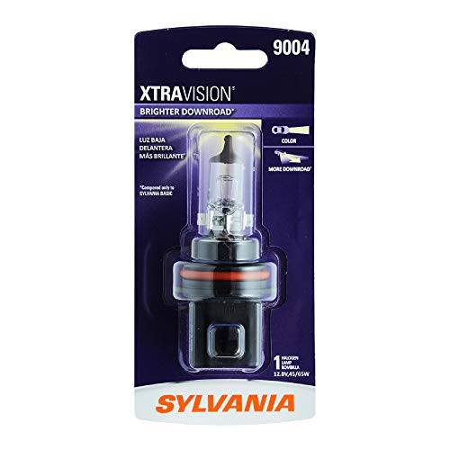 SYLVANIA - 9004 XtraVision - 고성능 할로겐 헤드라이트전구,  하이 빔, 로우 빔 and Fog 교체용 전구 (포함 1 전구)