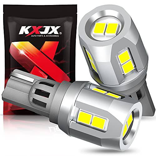 KXJX 912 921 LED 후미등, 후진등 전구, 6000K T15 906 W16W 10-SMD 2835 칩  백업 리버스 라이트 화이트