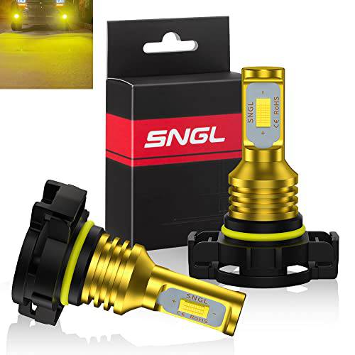 SNGL 2504 PSX24W LED 포그라이트, 안개등 전구 yellow 3000k 익스트림 브라이트 하이 파워 12276 2504 PSX24W LED 전구 DRL or 포그라이트, 안개등 램프 교체용