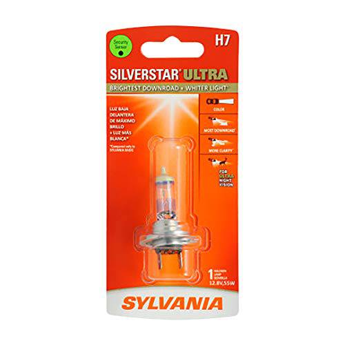 SYLVANIA H7 SilverStar 울트라 고성능 할로겐 헤드라이트전구, (포함 1 전구)