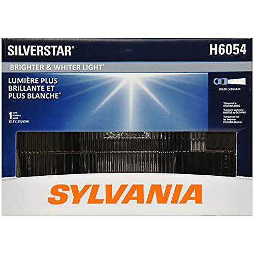SYLVANIA H6054 SilverStar 고성능 할로겐 봉인 빔 헤드라이트,전조등 142x200, (포함 1 전구), 화이트, H6054ST.BX