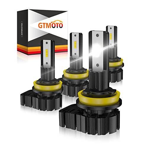 GTMOTO Can Am 디펜더 헤드라이트, Maverick 트레일/ 스포츠 헤드라이트,전조등 715900141, 2021 2022 제어기 1000R/ 700 헤드라이트전구, H8 H11 H9 LED 라이트 전구 콤보, 4-Pack