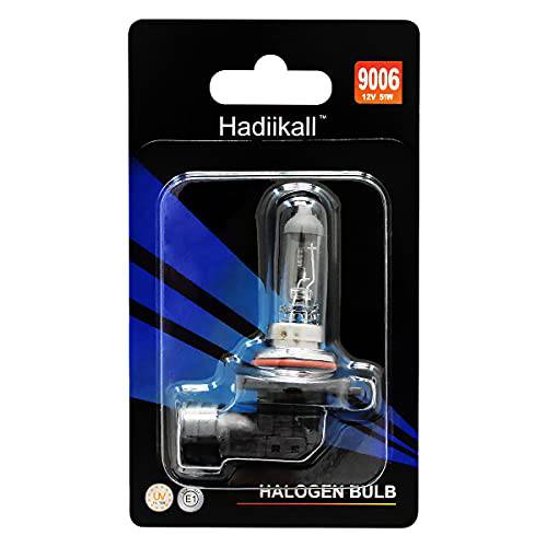 Hadiikall 9006 HB4 할로겐 헤드라이트전구, 전조등, 1 팩 로우 빔 and Fog 교체용 전구, 12V 51W 고성능 전구 Brighter 라이트