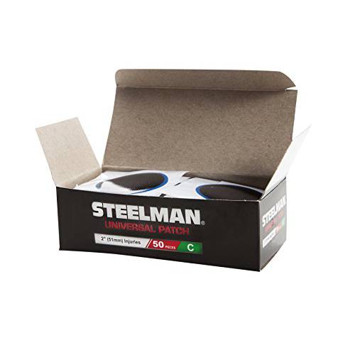 Steelman 2-Inch 범용 타이어 수리 방사형 패치, Chemical or 열 치료법, 튜브리스 타이어, 박스 of 50