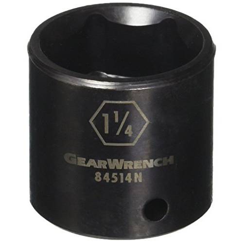 GEARWRENCH 1/ 2 드라이브 6 PT. 스탠다드 임팩트소켓, 육각비트소켓, 1-1/ 4 - 84514N