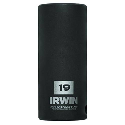 IRWIN 툴 1877492 충격 퍼포먼스 Series 6-Point 딥 Well 소켓 비트, 19mm, 3/ 8-Inch 사각 드라이브