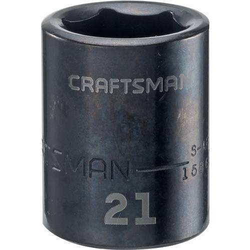 Craftsman 얕은 임팩트소켓, 육각비트소켓 미터법 1 2-Inch 드라이브 21mm CMMT15868 Black Oxide