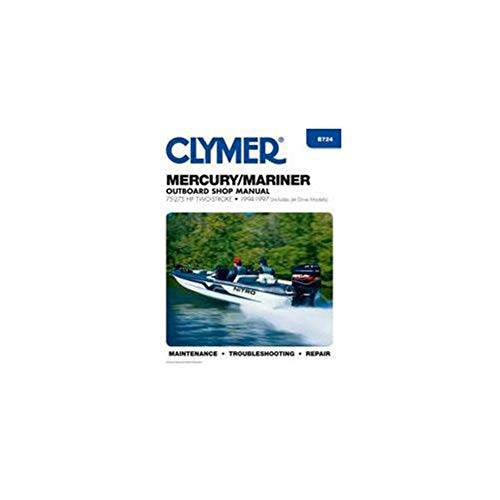 Clymer Manuals B724 머큐리/ Marirner Outboard Shop 수동 75-275HP Two-Stroke, 1994-1997 (포함 Jet 드라이브 모델)
