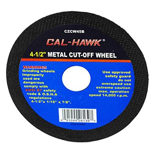 Cal Hawk Tools CZCW45B-50PK-1 4-1/ 2 메탈 Cut-Off 휠, 50 팩