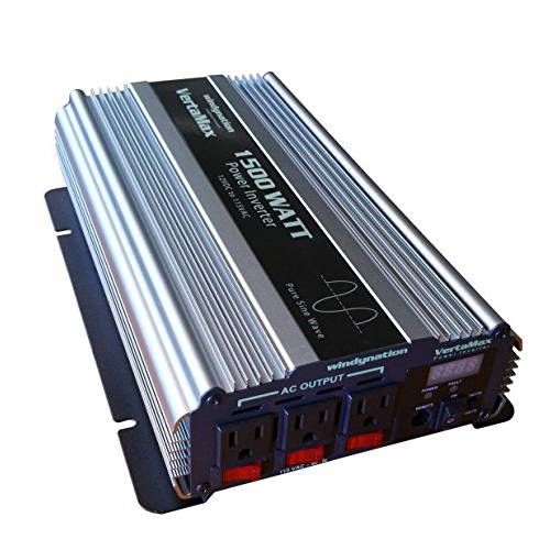 VertaMax 퓨어 사인 Wave 3000 와트 (6000W 서지) 12V 파워 인버터 DC to 115 AC 차량용, 태양광, Off-Grid, Rv,  백업 파워