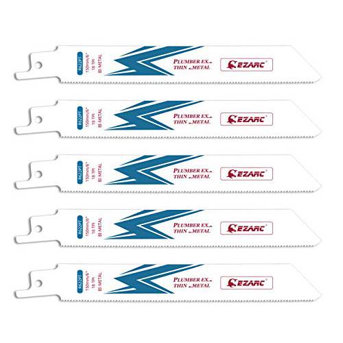 EZARC  컷소 블레이드 Bi-Metal 코발트 Sabre 톱날S Thin 메탈 커팅 6-Inch 18TPI R622PT (5-Pack)