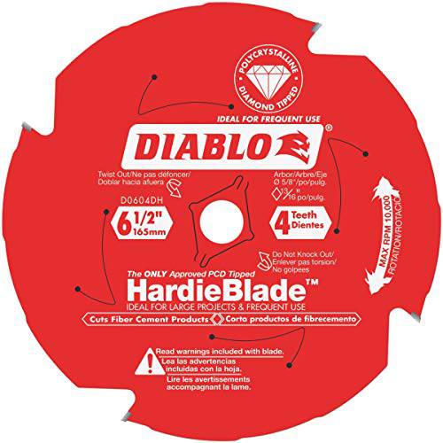Freud-Diablo 6-1/ 2 X 4 PCD 파이버 시멘트 DIAB, 멀티, 원 사이즈 (D0604DH)