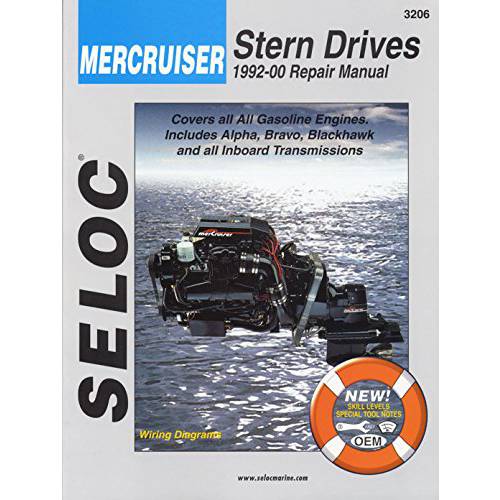 Sierra International Seloc 수동 18-03206 Mercruiser Stern 드라이브 수리 1992-2000 가솔린 엔진 포함 알파 Bravo Blackhawk&  모든 Inboard 전송