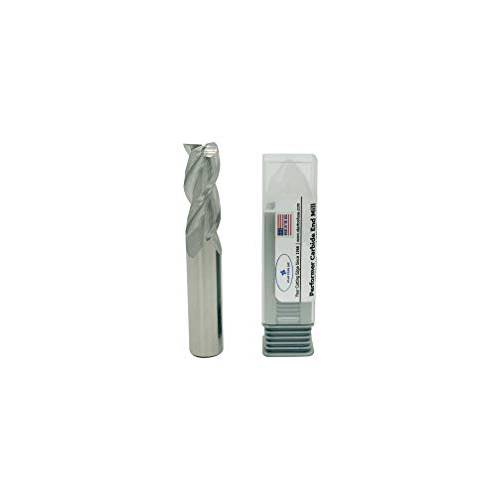 Star Tool Inc  카바이드 사각 End 밀, 분쇄기 - Submicron 그레인 카바이드 End 밀, 분쇄기 알루미늄/ Non-Ferrous 물건 - 3 플루트 - 1/ 4 - Made in USA - EM-1433750SQ