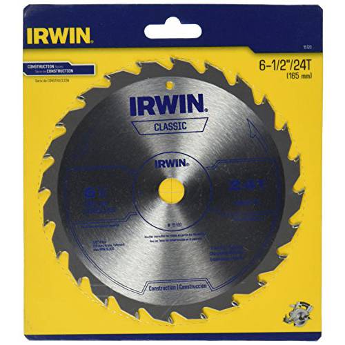 IRWIN 툴 클래식 시리즈 카바이드 무선 원형 톱날, 6 1/ 2-inch, 24T (15120)