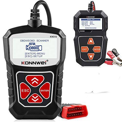 KONNWEI KW310 OBD2 스캐너 KW208 12V 자동차 배터리 테스터