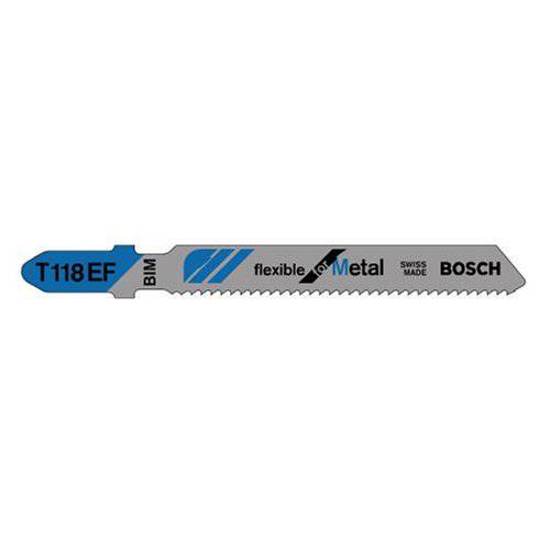보쉬 Thermotechnology T118EF 5-Piece 3-5/ 8 in. 11-18 TPI 플렉시블 메탈 T-Shank 직소, 직쏘 날,칼날