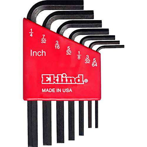 EKLIND 10107 Hex-L 키 앨런 렌치 - 7pc 세트 SAE 인치 사이즈 5/ 64-1/ 4 숏 시리즈