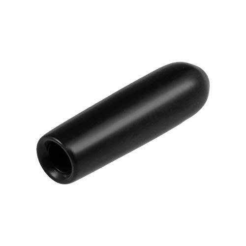 uxcell 80pcs 러버 엔드캡S 1/ 8(3mm) ID 비닐 라운드 엔드캡 커버 스크류 스레드 프로텍터 블랙