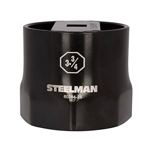 Steelman 3-3/ 4-Inch 8-Point 잠금너트 소켓 자동차 툴, 3/ 4-Inch 드라이브, 설치 and 제거 트럭 휠 베어링 로크너트, 레이저 에칭, Powder-Coated 스틸