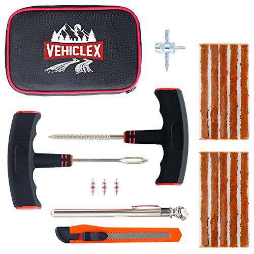 Vehiclex 컴팩트 타이어 수리 키트, 메인 Robust 툴&  도구 플랫 타이어 펑크 수리