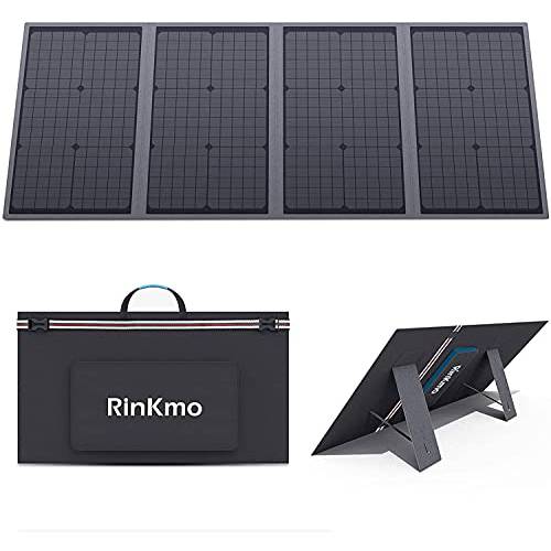 RINKMO 120W 휴대용 태양광 패널 폴더블 태양광충전기 Chainable USB-C(Support PD), 듀얼 USB 3.0 18V DC 출력, IP65 방수, 휴대용 발전기 파워 스테이션 아웃도어 캠핑 RV