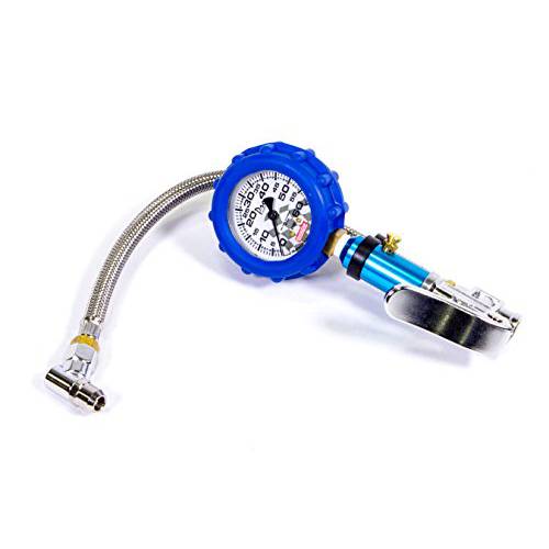 QuickCar 레이싱 Products 56-260 타이어공기주입기 and 게이지, 0-60 PSI, 블루