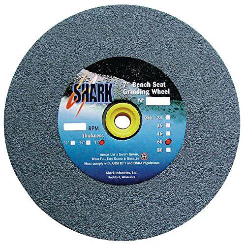 Shark 2004 4-Inch by 0.5-Inch by 0.5-Inch 벤치 시트 그라인딩 휠 Grit-46
