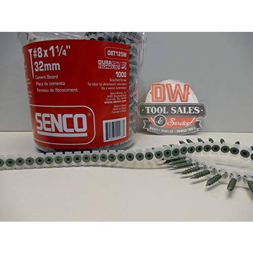 SENCO 08T125W 8-Gauge 1-1/ 4 in. 분류 시멘트 보드 스크류 (1, 000-Pack) 팩 of 2