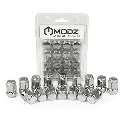 MODZ 골프 카트 러그 너트 - 매트릭 (12mm -1.25) - 크롬 - 팩 of 16