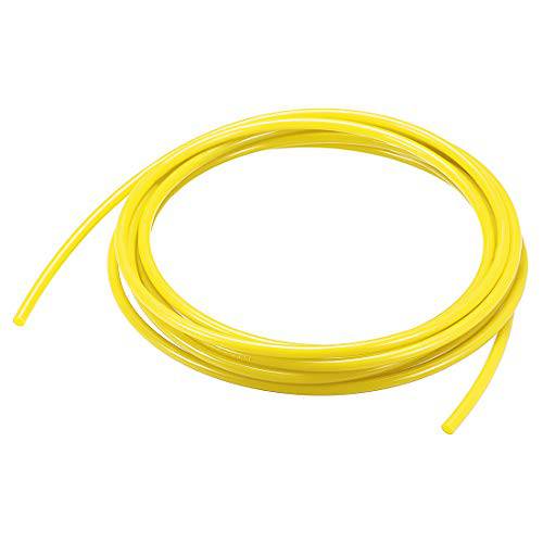 uxcell 나일론 라인 호스 튜브, 4mm(0.15) ID x 6mm(0.23) OD 5m PA12 나일론 튜브 에어 라인 브레이크액 전송 Yellow
